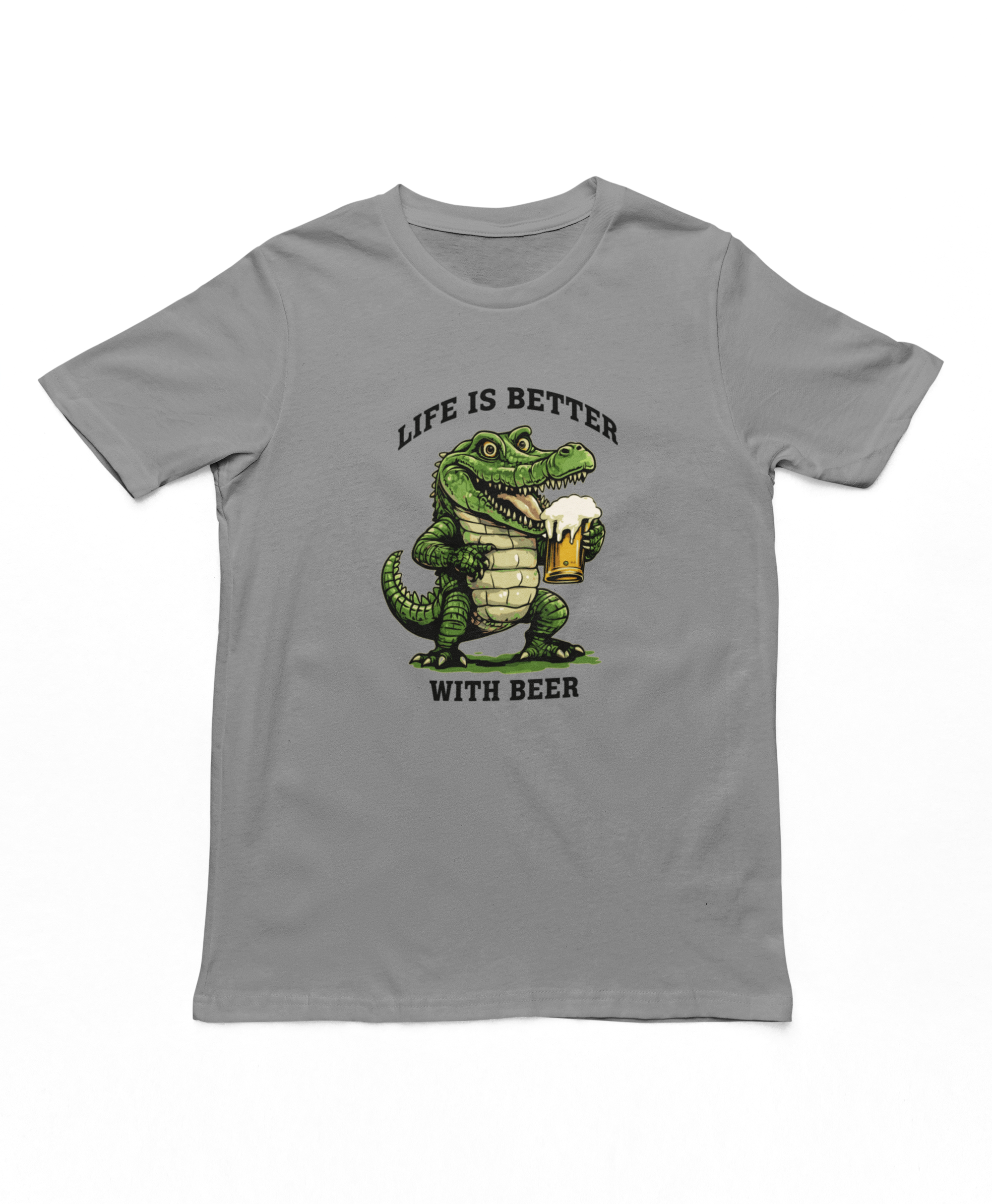 Life Is Better With Beer T-Shirt Charcoal