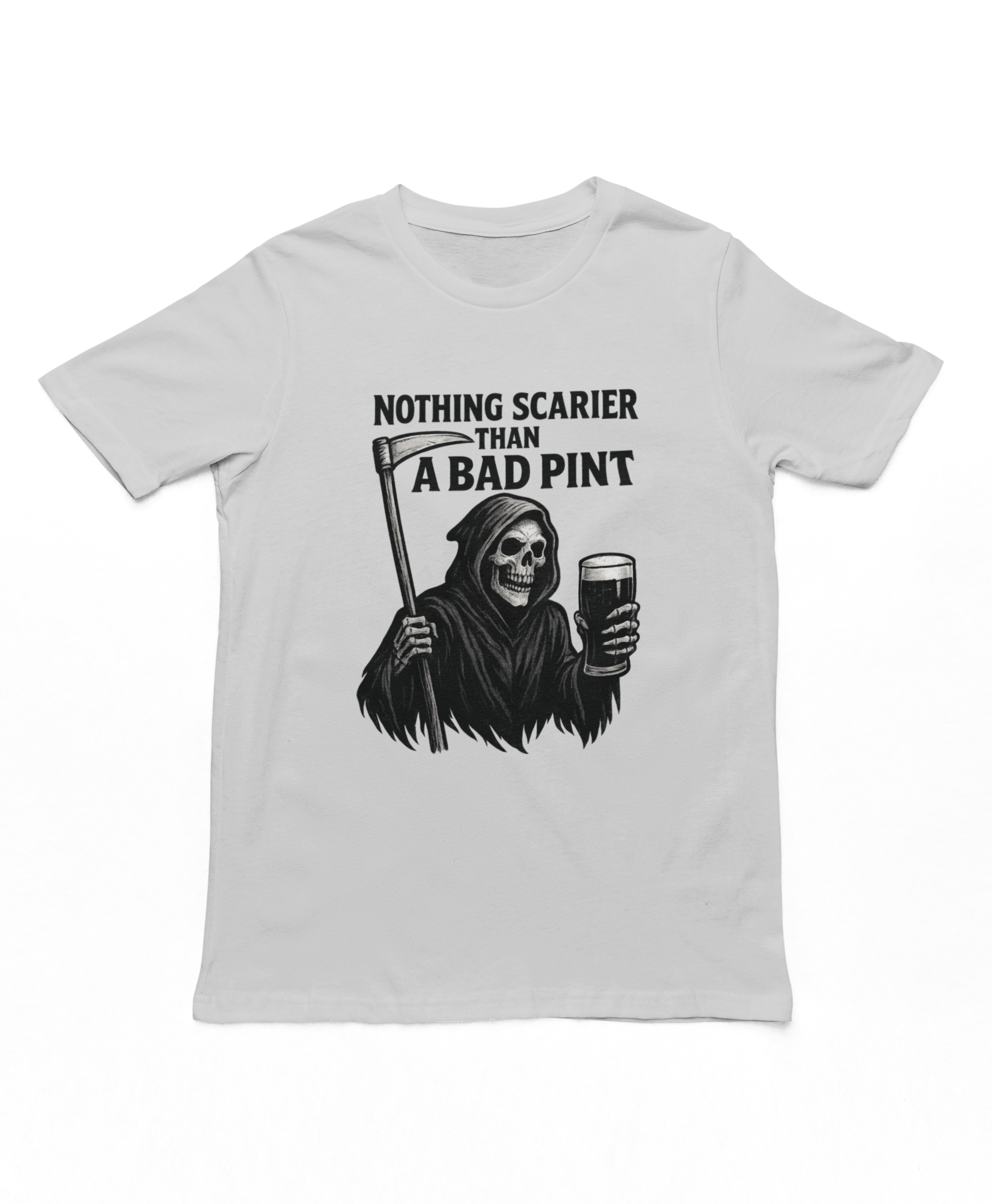 Nothing Scarier Than A Bad Pint T-Shirt Heather Grey