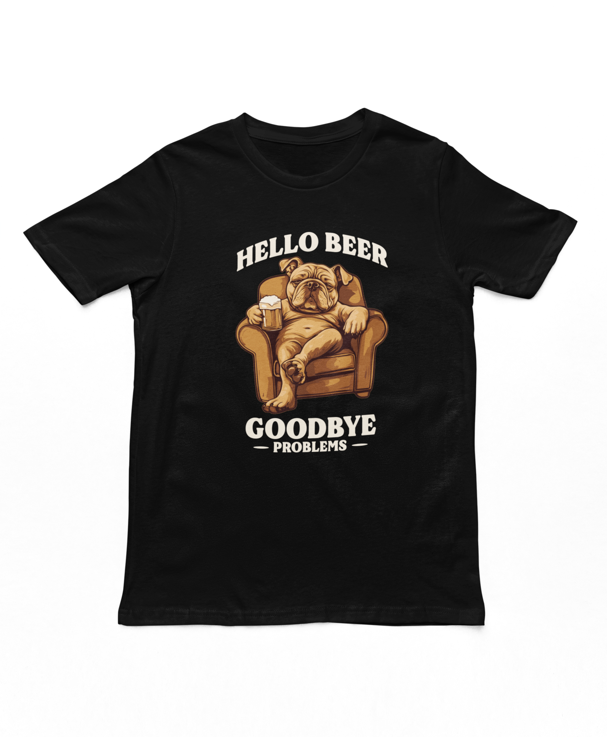 Hello Beer Goodbye Problems T-Shirt Black