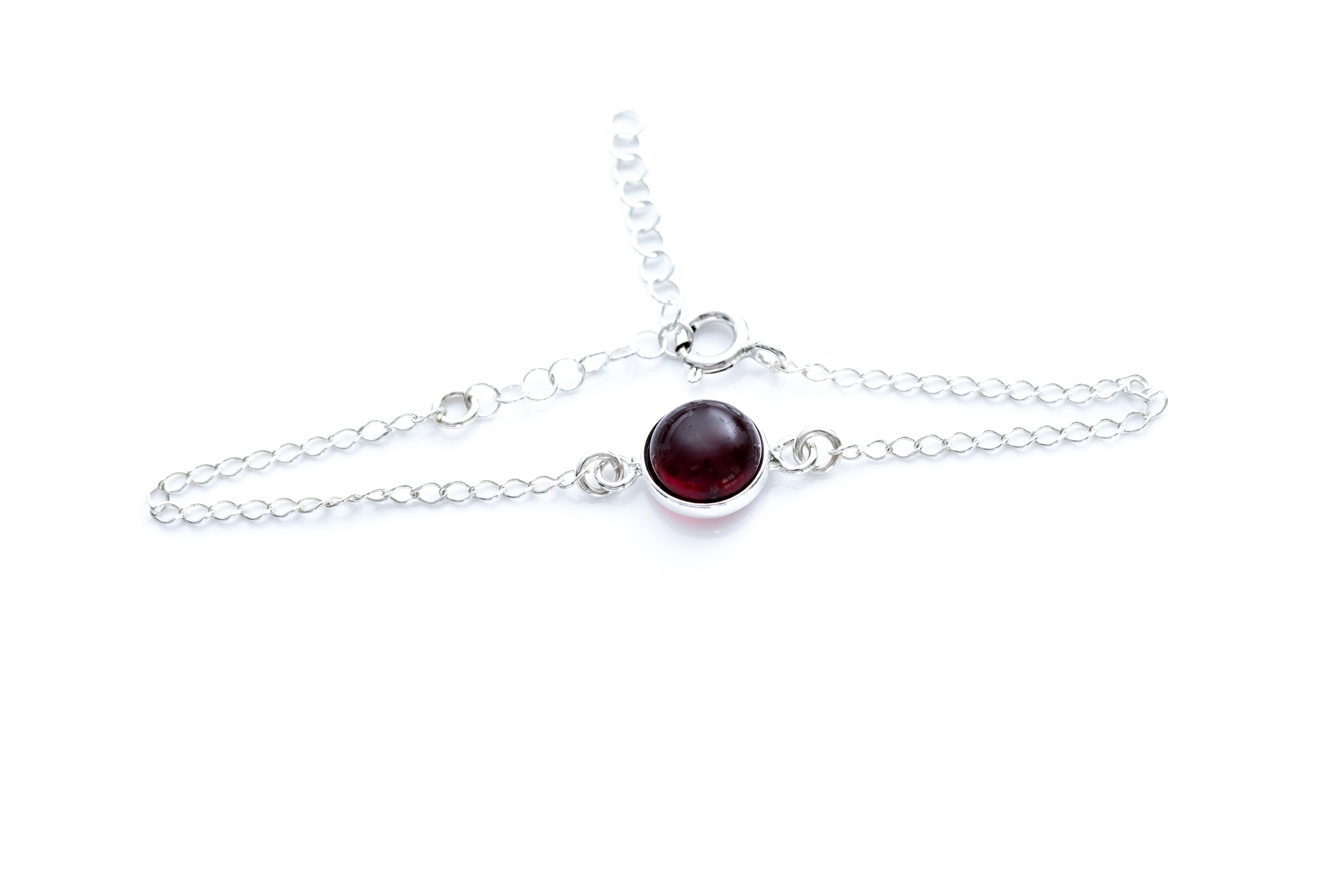 ESSENTIALS Cherry Amber Link Chain Bracelet