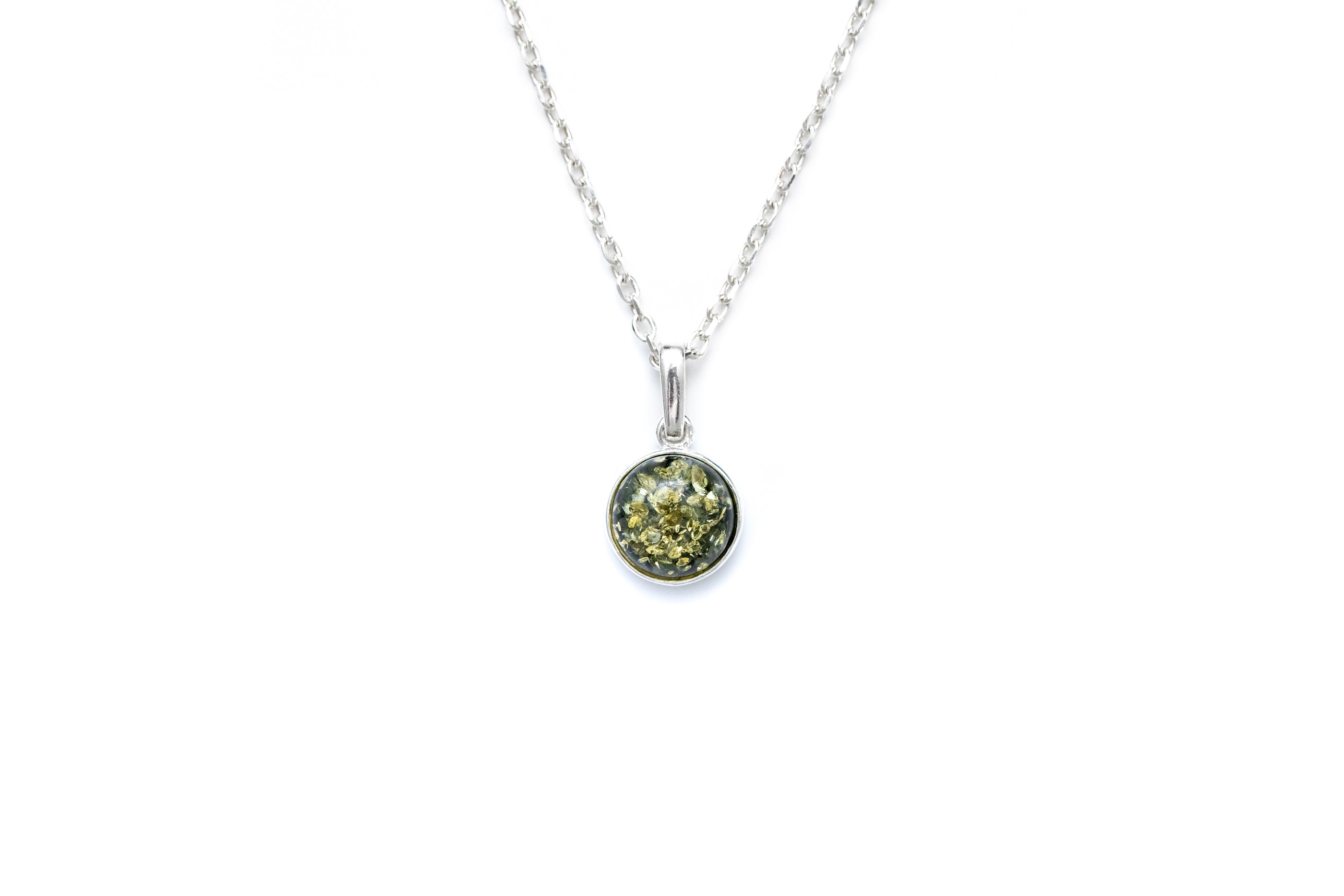 ESSENTIALS Mini Green Amber Pendant
