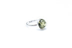 ESSENTIALS Green Amber Solitaire Ring