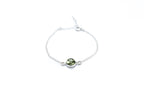 ESSENTIALS Green Amber Link Chain Bracelet