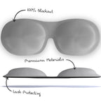 Contoured 3D Blackout Sleep Mask - Grey
