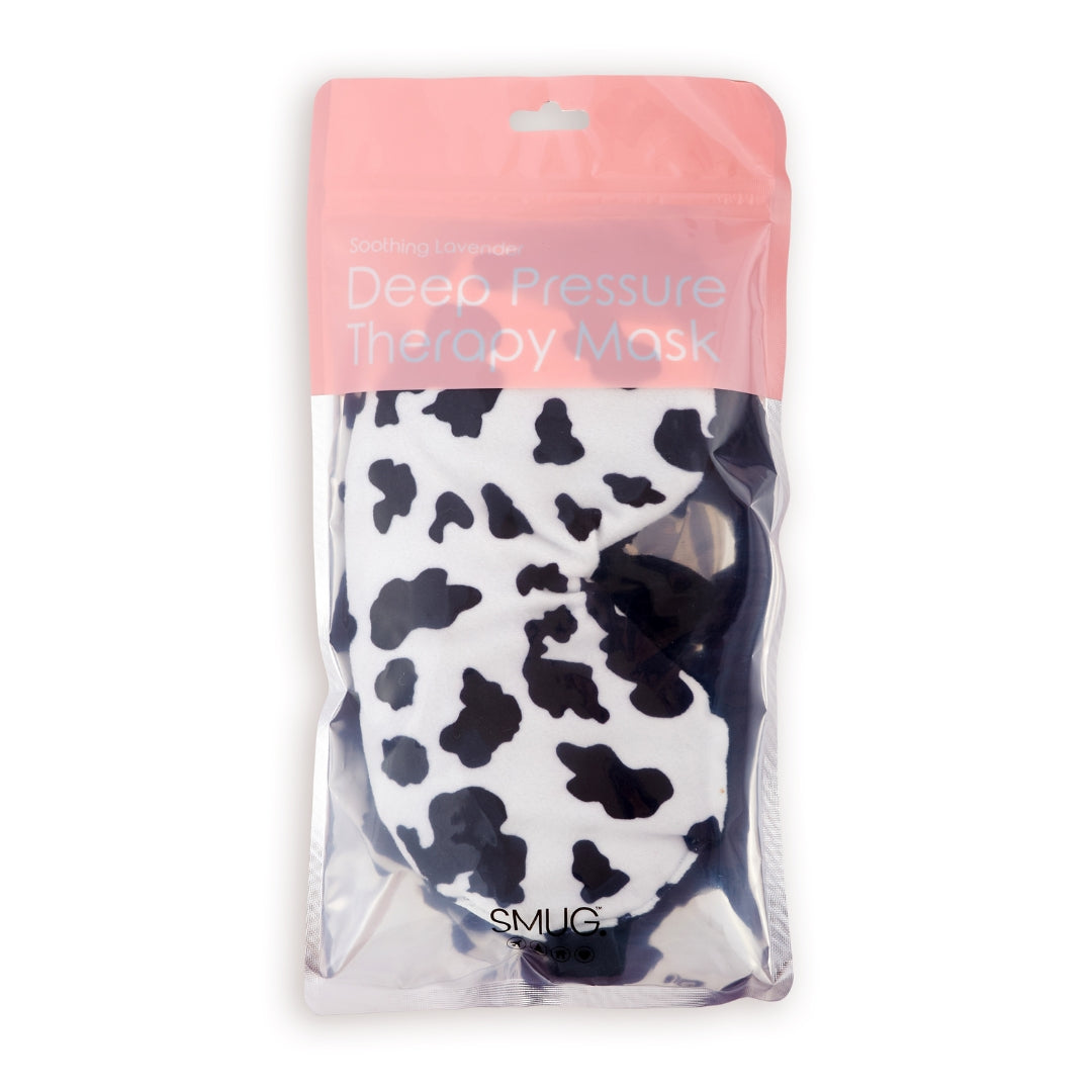 Lavender Deep Pressure Therapy Mask - Cow Print