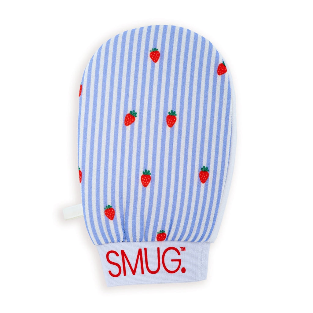 Exfoliating Mitt, Strawberry Stripe