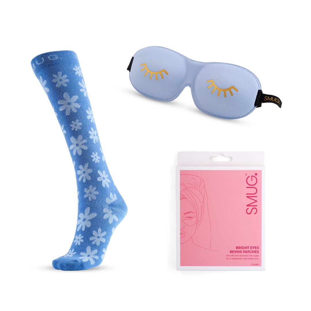 In-Flight Comfort Set Blue Flowers
