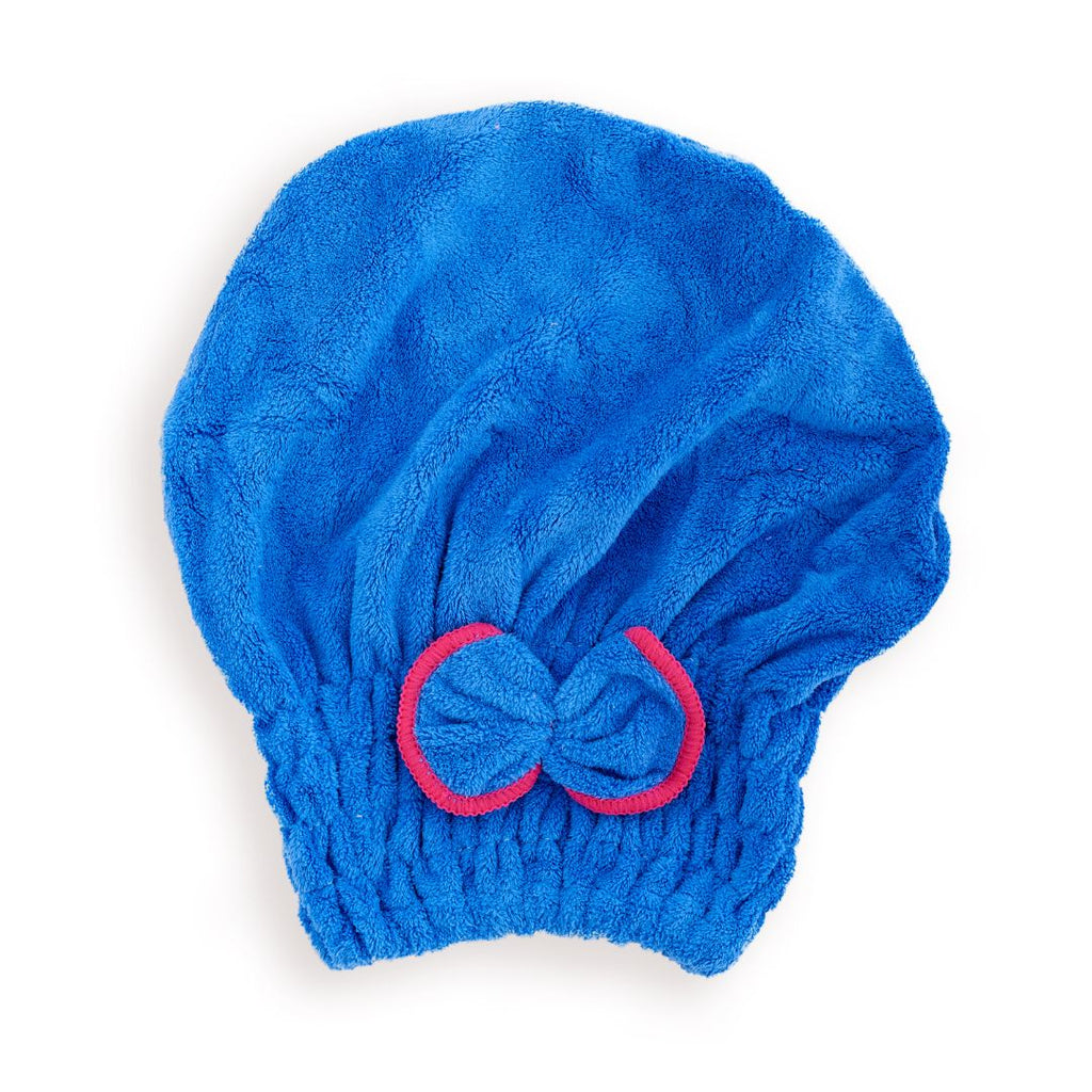 Microfibre Hair Towel Cap, Blue