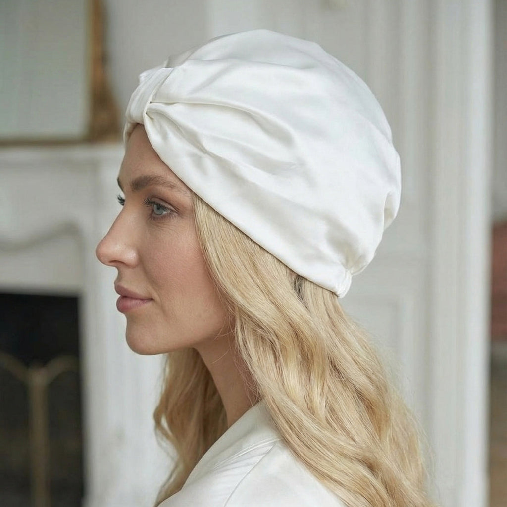 Satin Sleep Turban, Cloud