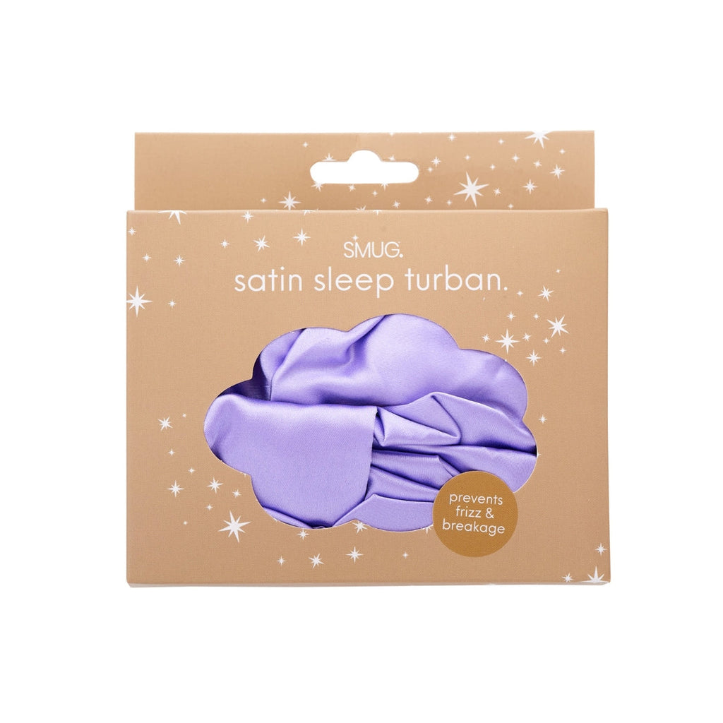 Satin Sleep Turban, Lilac