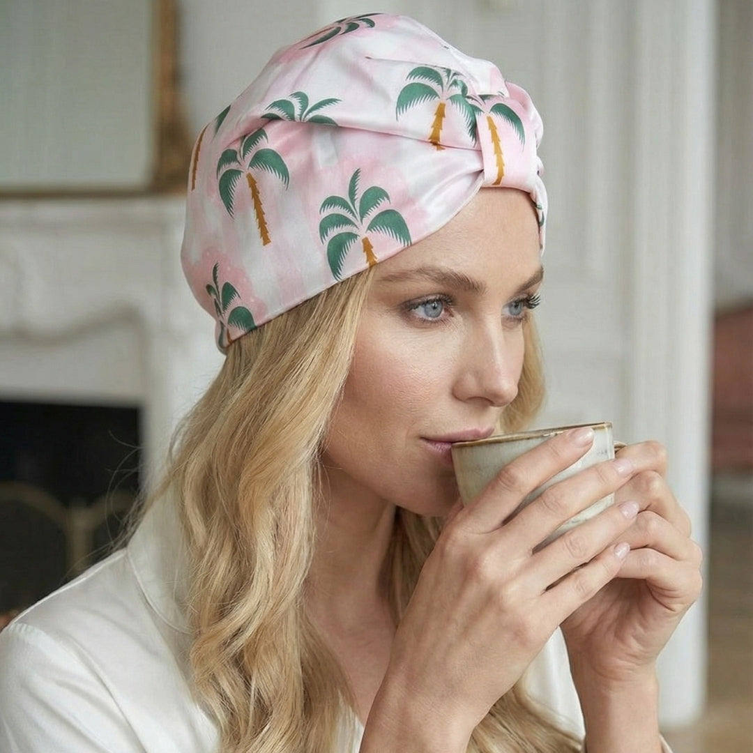 Satin Sleep Turban, Palm Dream