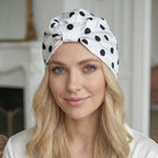 Satin Sleep Turban, Pin-Up Polka Dot