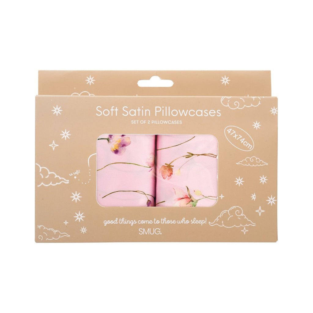 Soft Satin Pillowcase Set, Blush Meadow