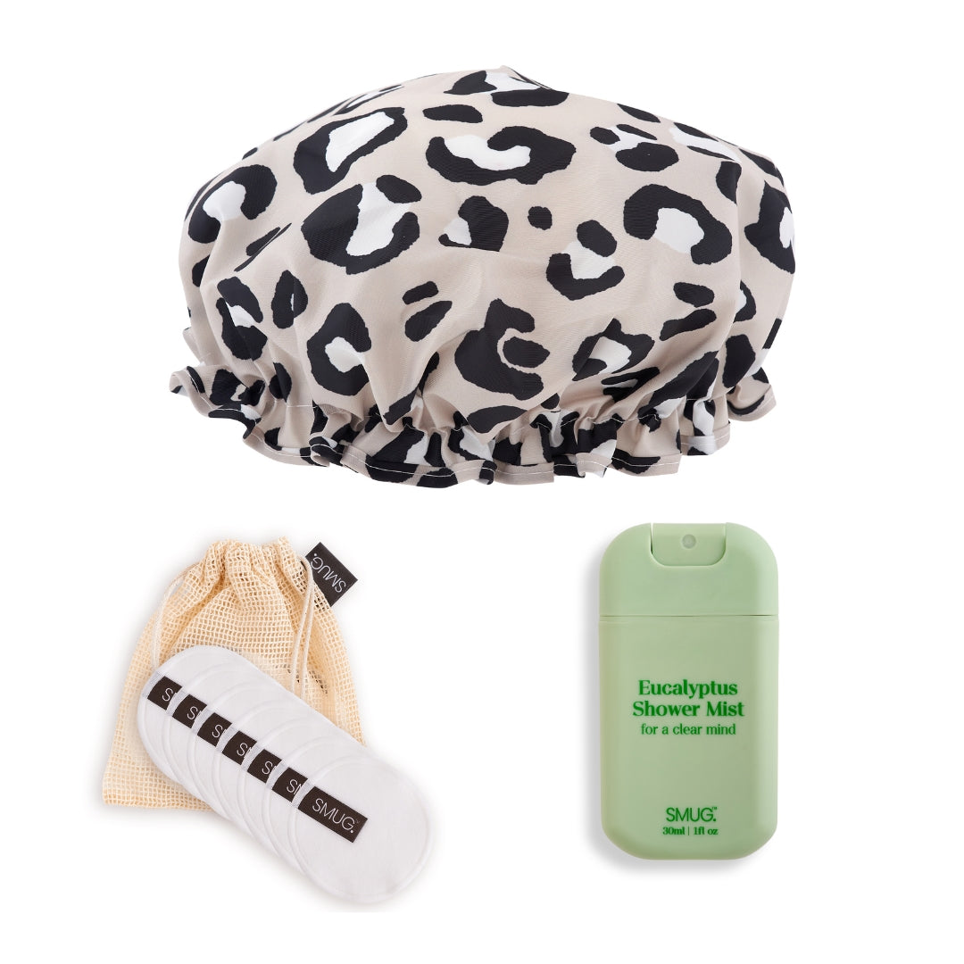 Shower & Spa Set - Various Prints Grey Leopard