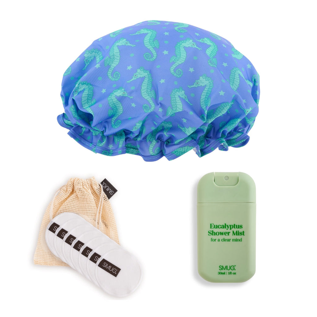 Shower & Spa Set - Various Prints Seahorse
