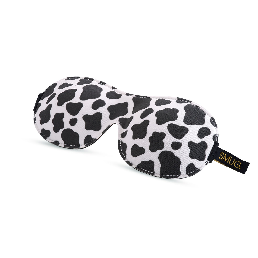 Contoured 3D Blackout Sleep Mask - Cow Print Sleep Mask Only