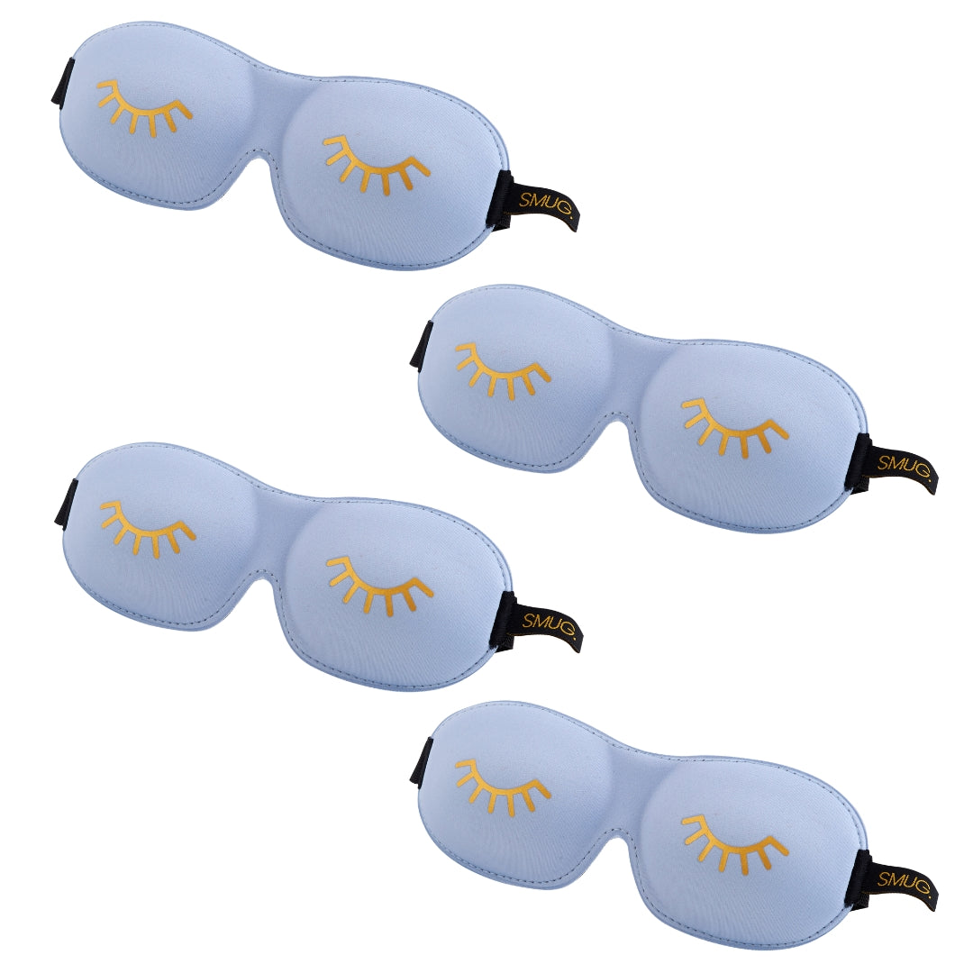 Contoured Sleep Mask Multipack Sets - Various Designs Wink Baby Blue