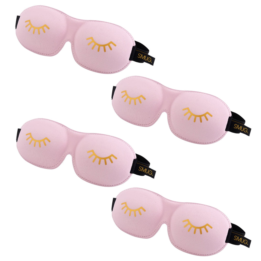 Contoured Sleep Mask Multipack Sets - Various Designs Wink Baby Pink