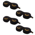Contoured Sleep Mask Multipack Sets - Various Designs Wink Black