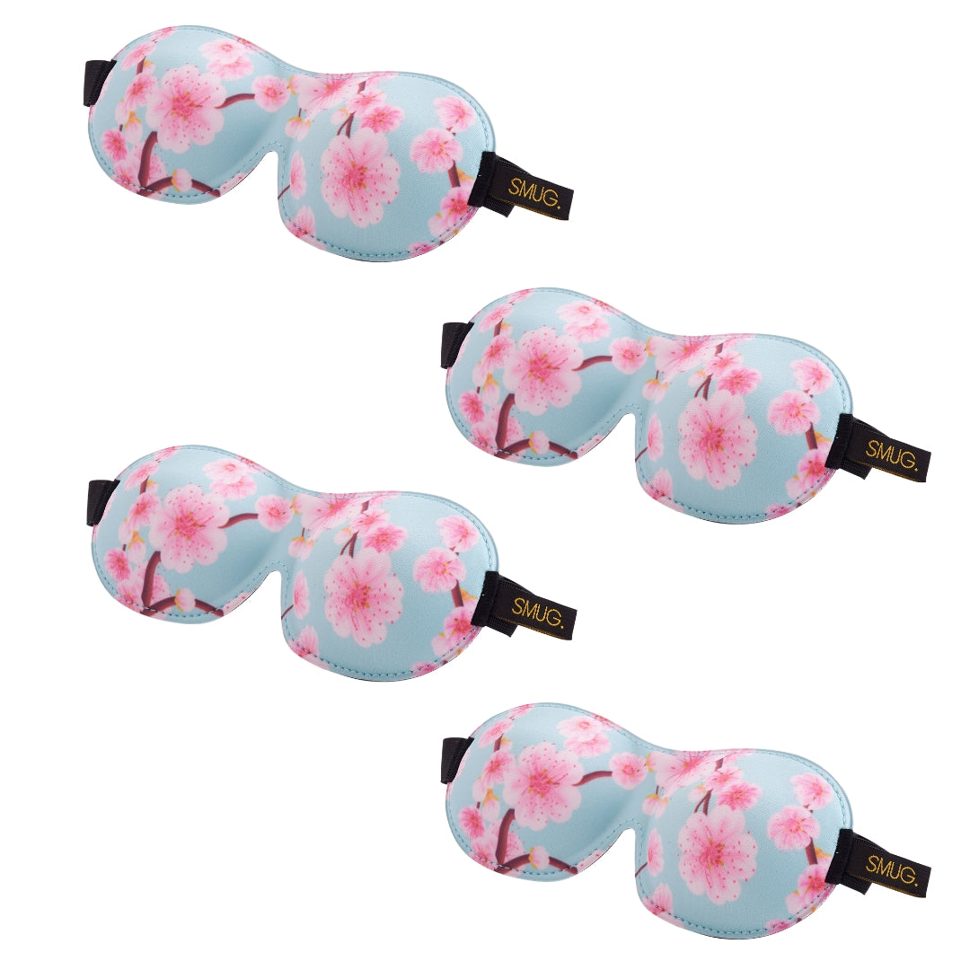 Contoured Sleep Mask Multipack Sets - Various Designs Cherry Blossom