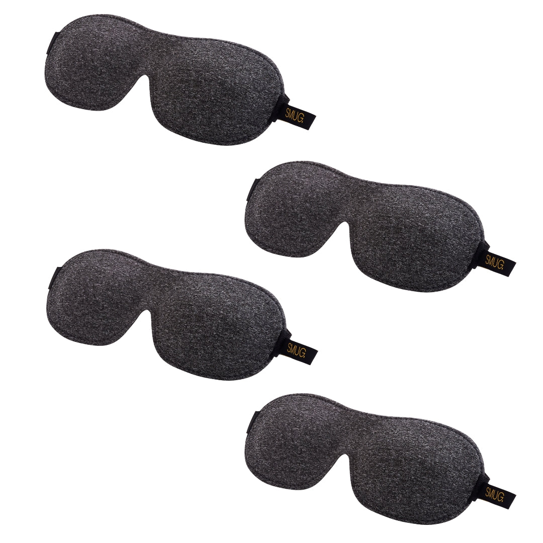 Contoured Sleep Mask Multipack Sets - Various Designs Dark Grey Marl