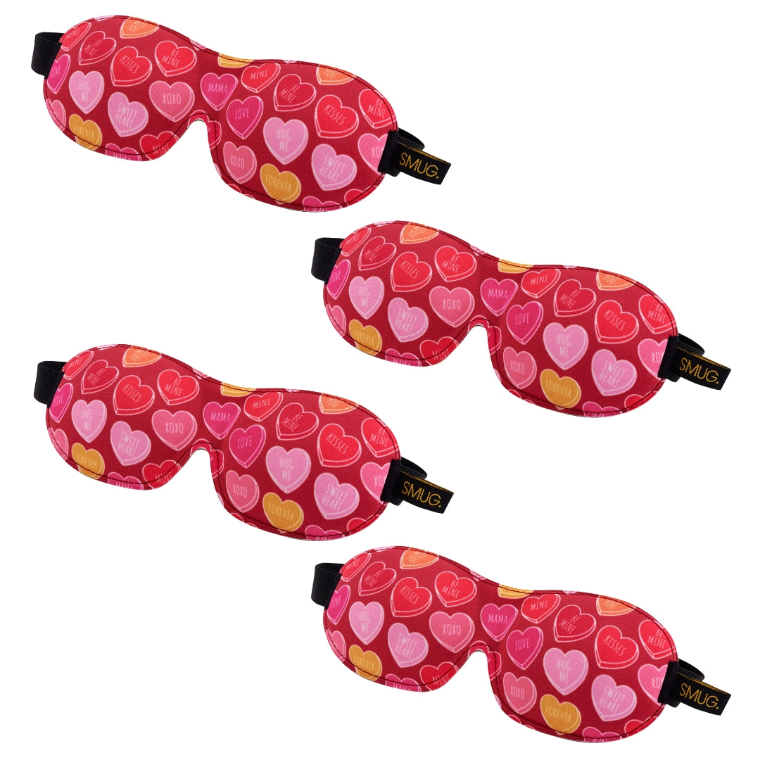 Contoured Sleep Mask Multipack Sets - Various Designs Heart Sweets