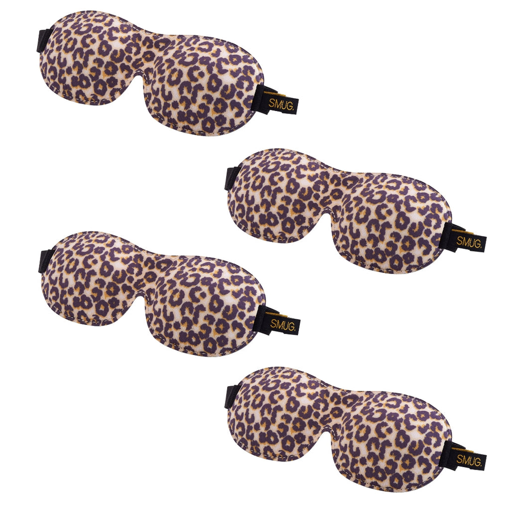Contoured Sleep Mask Multipack Sets - Various Designs Leopard