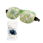 Contoured 3D Blackout Sleep Mask - Palm Print Sleep Mask & Black Earplugs
