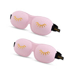 Contoured Sleep Mask Twin Pack Sets - Various Designs Wink Baby Pink