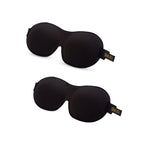 Contoured Sleep Mask Twin Pack Sets - Various Designs Black