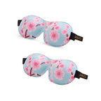Contoured Sleep Mask Twin Pack Sets - Various Designs Cherry Blossom