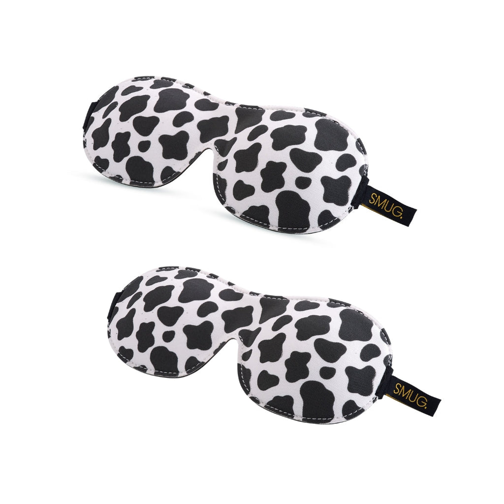 Contoured Sleep Mask Twin Pack Sets - Various Designs Cow