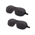 Contoured Sleep Mask Twin Pack Sets - Various Designs Dark Grey Marl