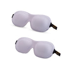 Contoured Sleep Mask Twin Pack Sets - Various Designs Grey