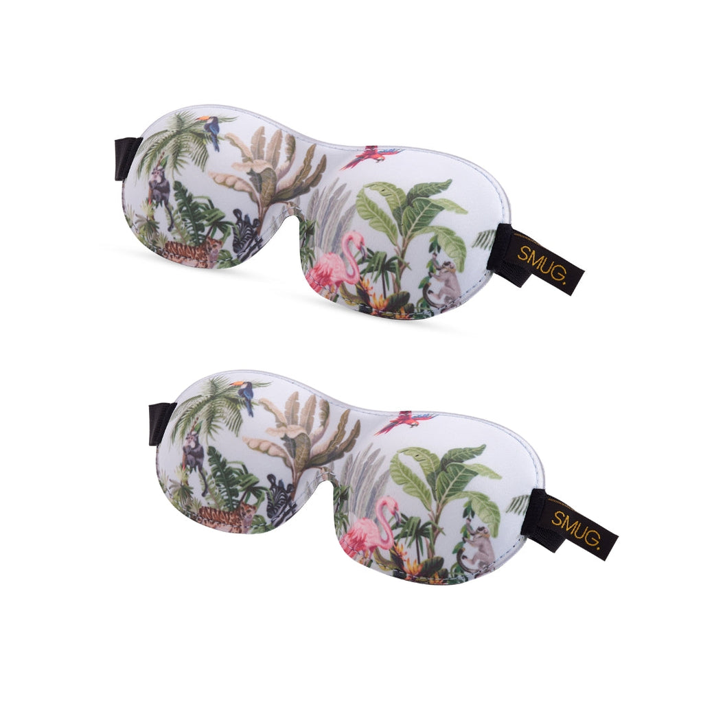 Contoured Sleep Mask Twin Pack Sets - Various Designs Jungle