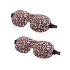 Contoured Sleep Mask Twin Pack Sets - Various Designs Leopard