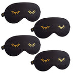 Satin Sleep Mask Multipack Sets - Various Designs Wink Black