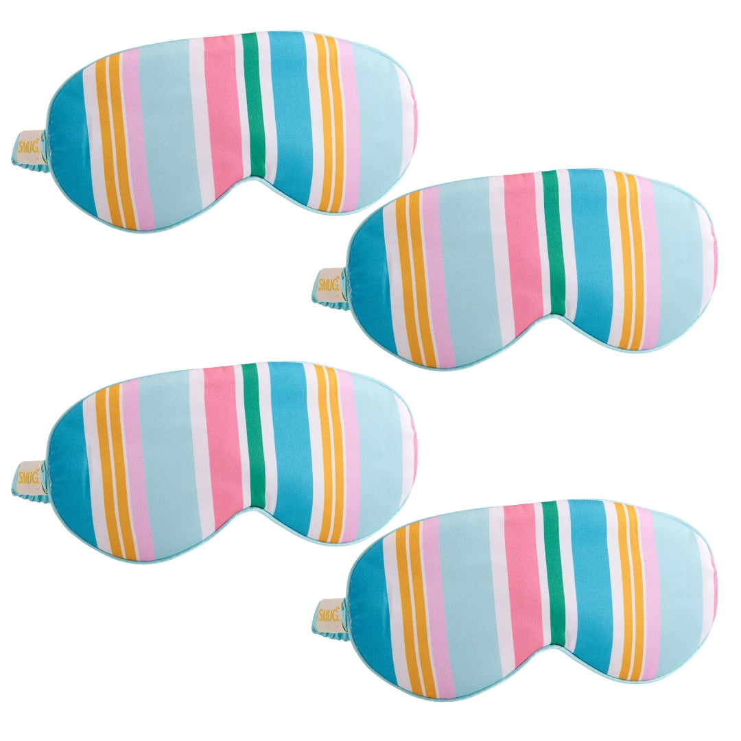 Satin Sleep Mask Multipack Sets - Various Designs Bold Spring Stripe