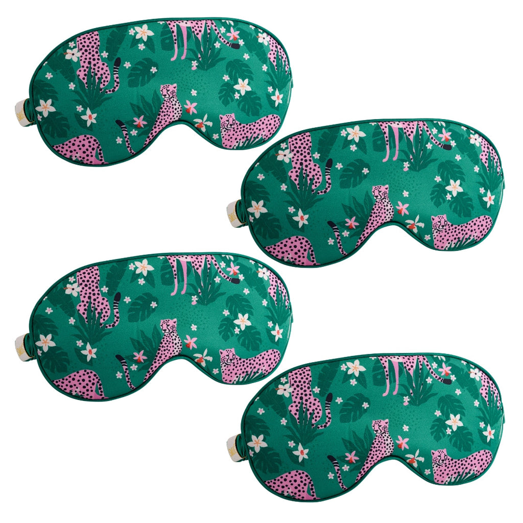 Satin Sleep Mask Multipack Sets - Various Designs Cheetah
