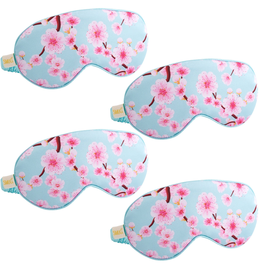 Satin Sleep Mask Multipack Sets - Various Designs Cherry Blossom