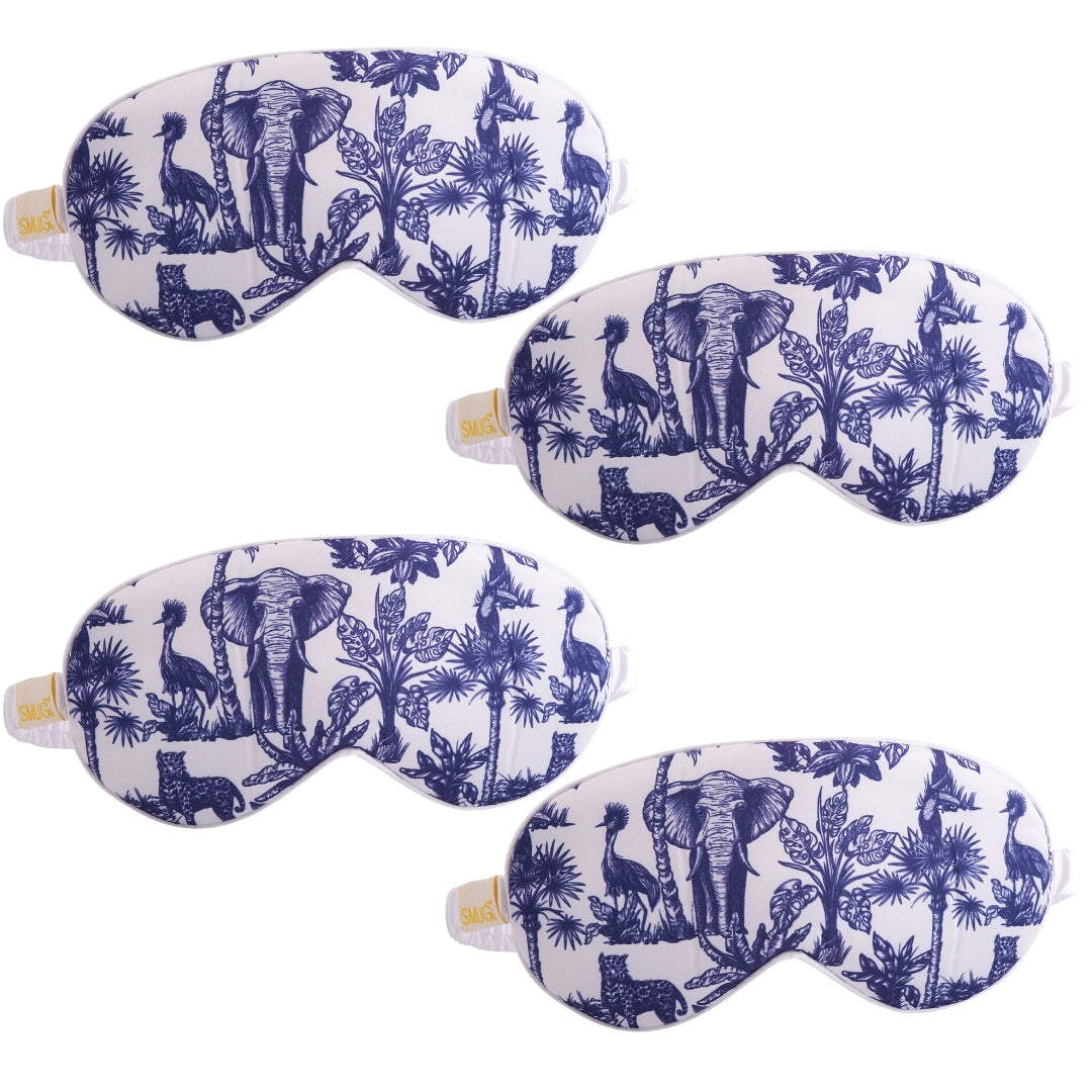Satin Sleep Mask Multipack Sets - Various Designs Elephant