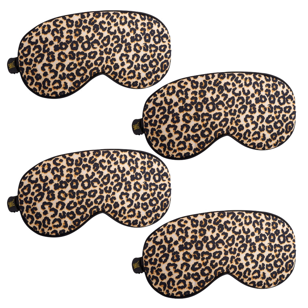Satin Sleep Mask Multipack Sets - Various Designs Leopard