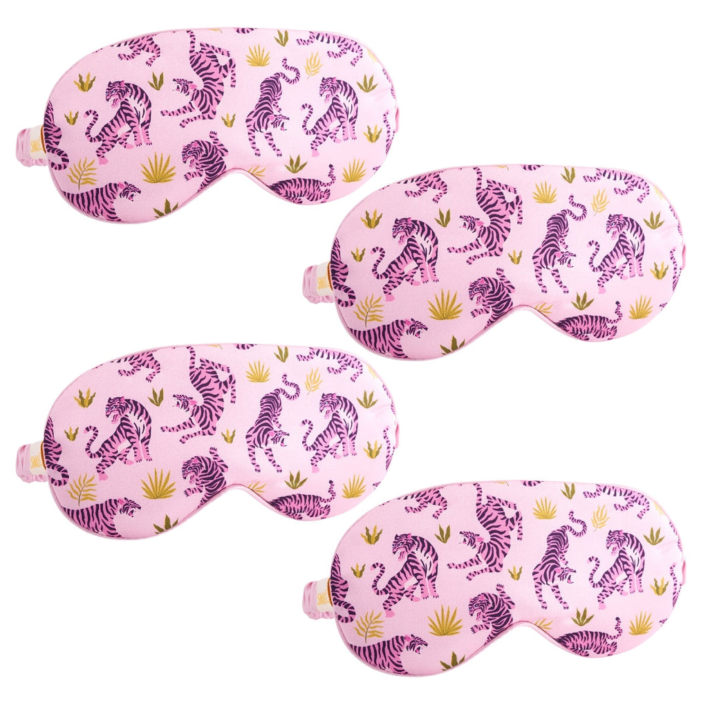 Satin Sleep Mask Multipack Sets - Various Designs Pink Tiger