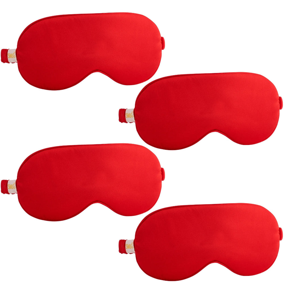 Satin Sleep Mask Multipack Sets - Various Designs Red
