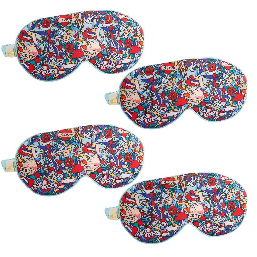 Satin Sleep Mask Multipack Sets - Various Designs Tattoo