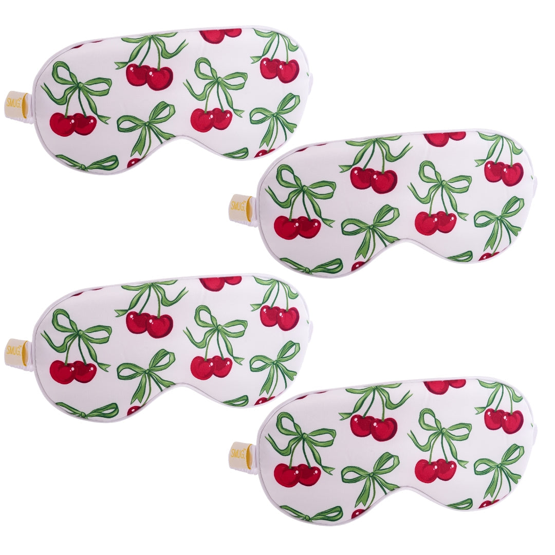 Satin Sleep Mask Multipack Sets - Various Designs White Cherries