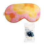 Satin Sleep Mask - Orange Tie Dye Sleep Mask & Black Earplugs