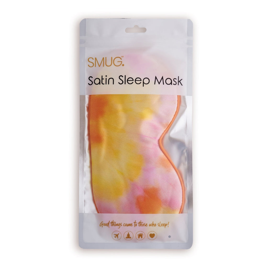 Satin Sleep Mask - Orange Tie Dye