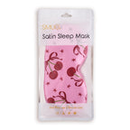 Satin Sleep Mask - Pink Cherries Print