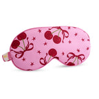Satin Sleep Mask - Pink Cherries Print Sleep Mask Only
